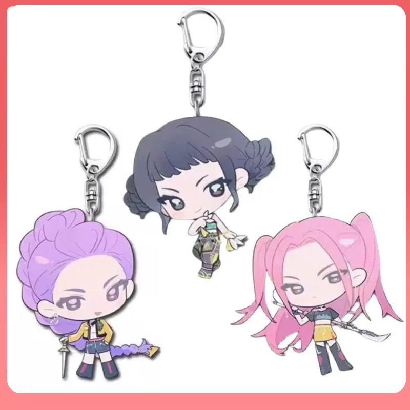 LLavero de Cosplay Demon Hunters Kpop Rumi Mira Zoey para hombres y mujeres, grupo Idol, joyería de Anime, accesorio de disfraz, regalo de Halloween