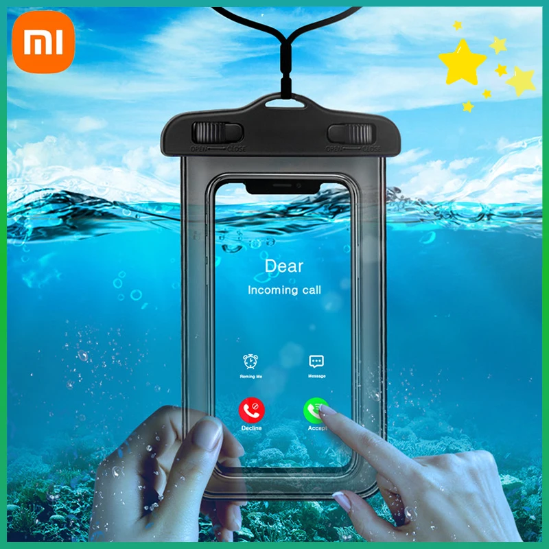 Xiaomi PVC Floating Double Airbag Mobile Phone Waterproof Case Swimming Diving Sports Universal Ipx8 Waterproof Mobile Phone Bag