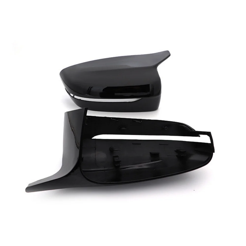 الغطاء الواقي ألياف الكربون المحمصة طائرة أسود أبيض مرآة الباب قذيفة لسيارات BMW 7 Series G11 G12 2016-2023 اكسسوارات السيارات