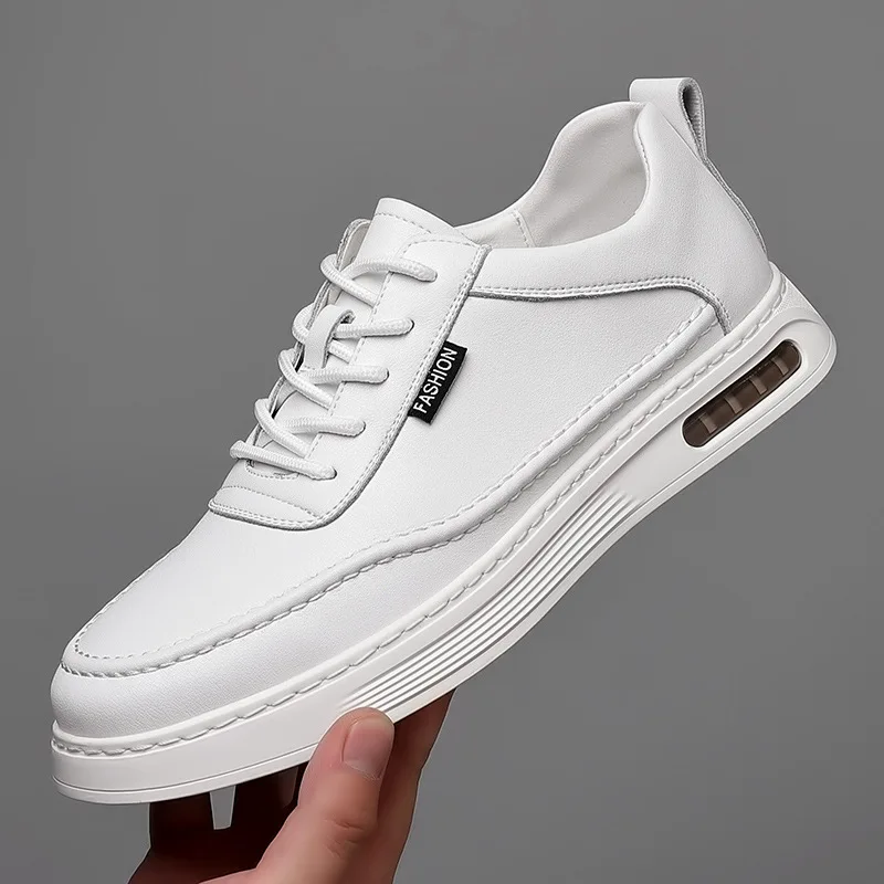 Trendy Brand Genuine Leather Casual Shoes for Men Platform Oxford Mens Sneakers High-quality Man Work Shoes Zapatillas De Hombre