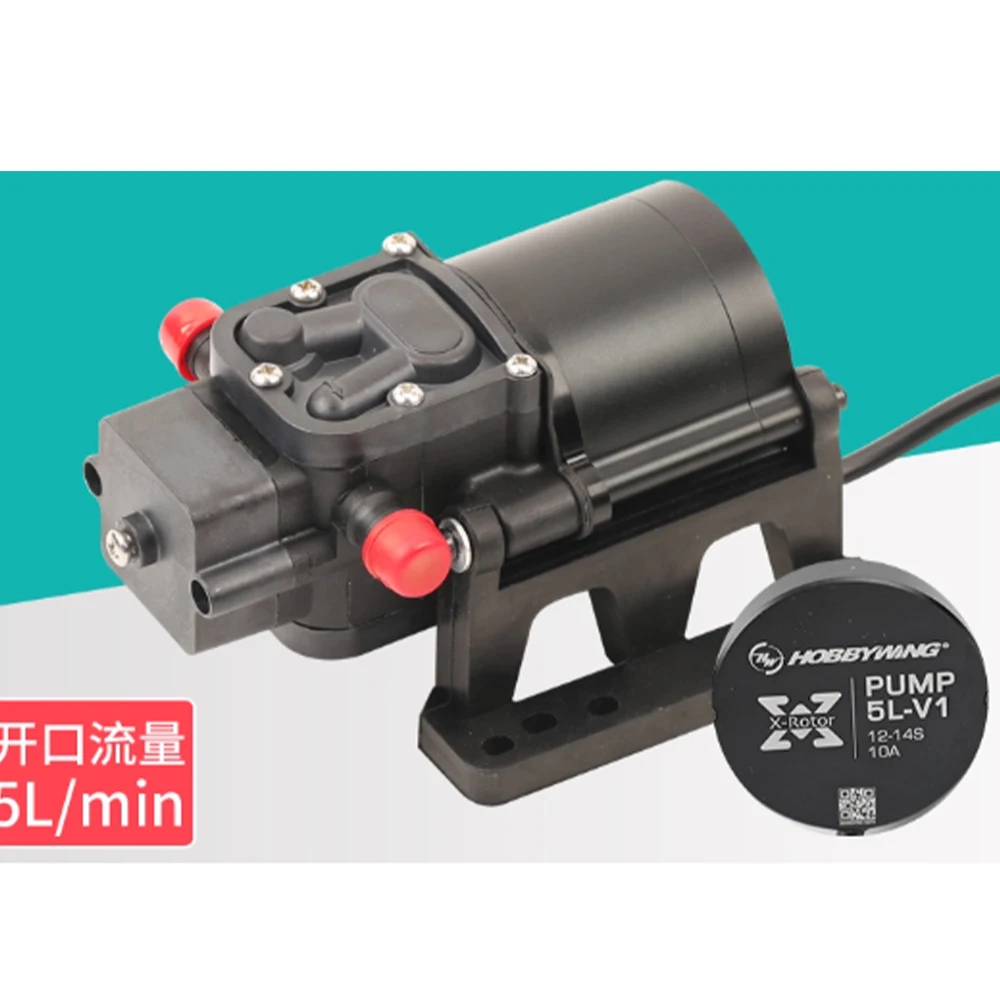 Hobbywing Combo pompe 5L pompe à eau sans brosse 10A 14S V1 pulvérisateur pompe à membrane pour l'agriculture végétale