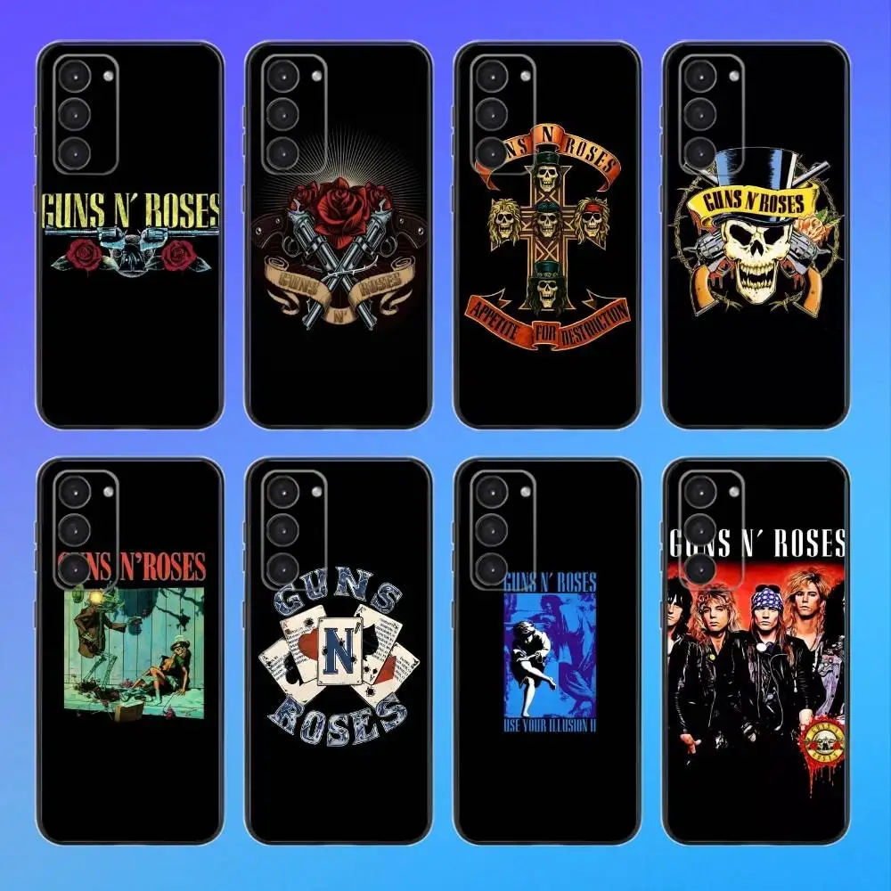 

B-Band G-Guns N- Roses Phone Case For Samsung A73,A72,A71,A70,A53,A52,A51 Black Soft Case
