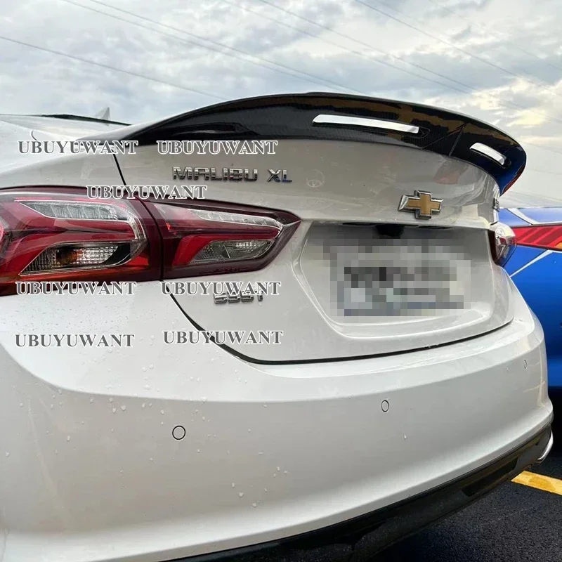 For Chevrolet Malibu XL Spoiler 2016-2023 Year Glossy Carbon Fiber/FRP Rear Wing R Style Accessories Car Refitt Spoiler