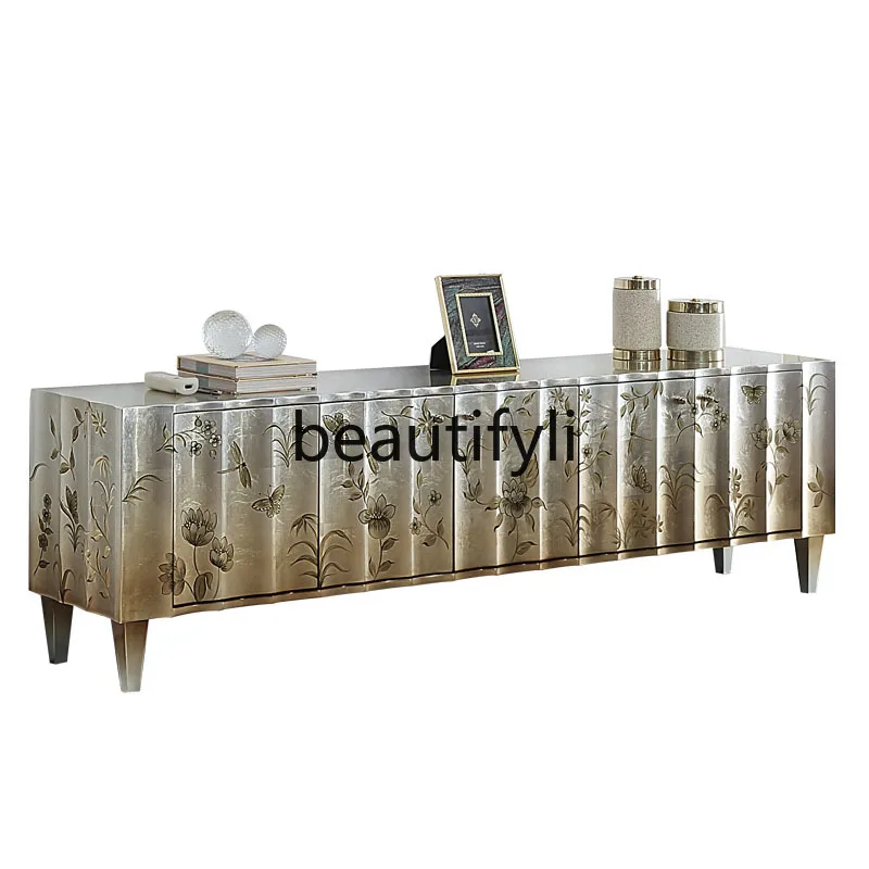 

Light luxury TV cabinet coffee table combination modern simple decorative cabinet home luxury living room