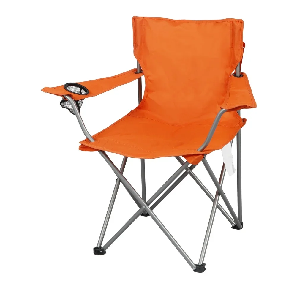 2 Pack Folding Camp Chairs with Cup Holder Portable Quad Frame Durable Outdoor Seating Tailgating Camping Sports Events image 4