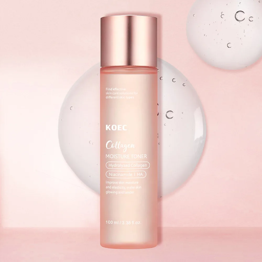 Triple Collagen Toner Hydrolyzed, Atelo Deep Hydration Plump Skin Fast-Absorbing  All-Day Suppleness, Korean Skincare
