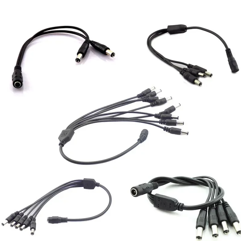 5-個のセキュリティ全銅-dc21-電源コード-55-21-1-～-2-3-4-5-6-スプリッターコネクタ監視用-dc-電源ケーブル