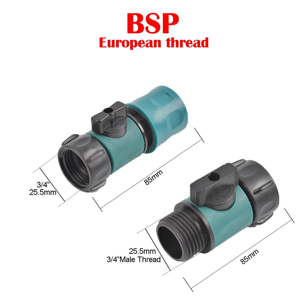 Plastic Valve with Quick Connector 3/4\