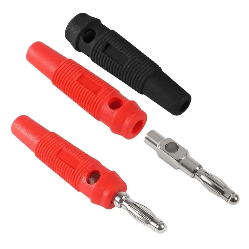 10pcs 4mm Banana Plugs 32A High Current Screw Type Banana Plug Male Connectors Adapters