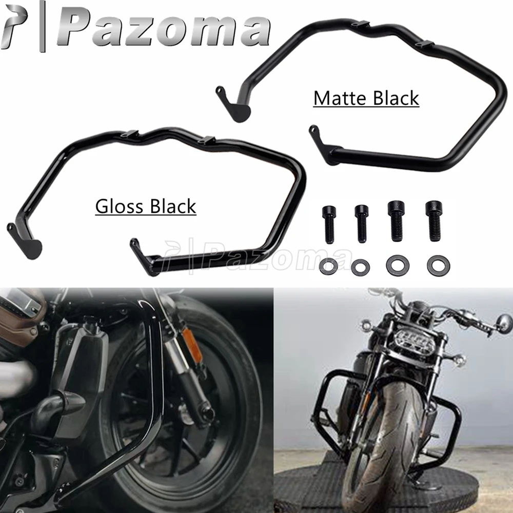 

Gloss/Matte Black Steel Highway Crash Bar For Harley Sportster S 1250 RH 1250S RH1250S motorcycle Engine bumper Guard 2021 2022