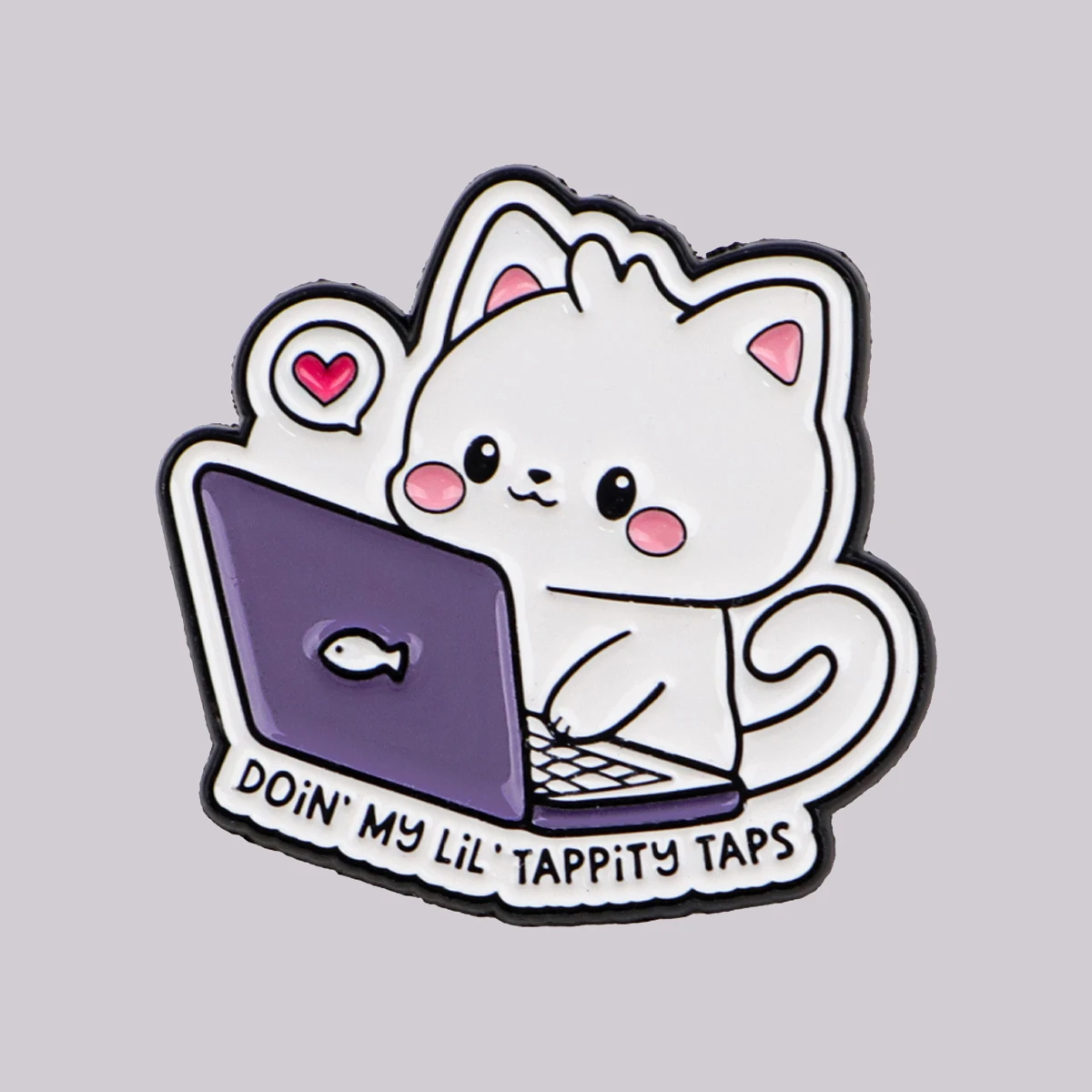 

Cute Office Cat Enamel Pin Cartoon Brooch Pines Lapel Pins "DOIN' MY" Badge Clothing Accessories Animal Jewelry Friends Gifts