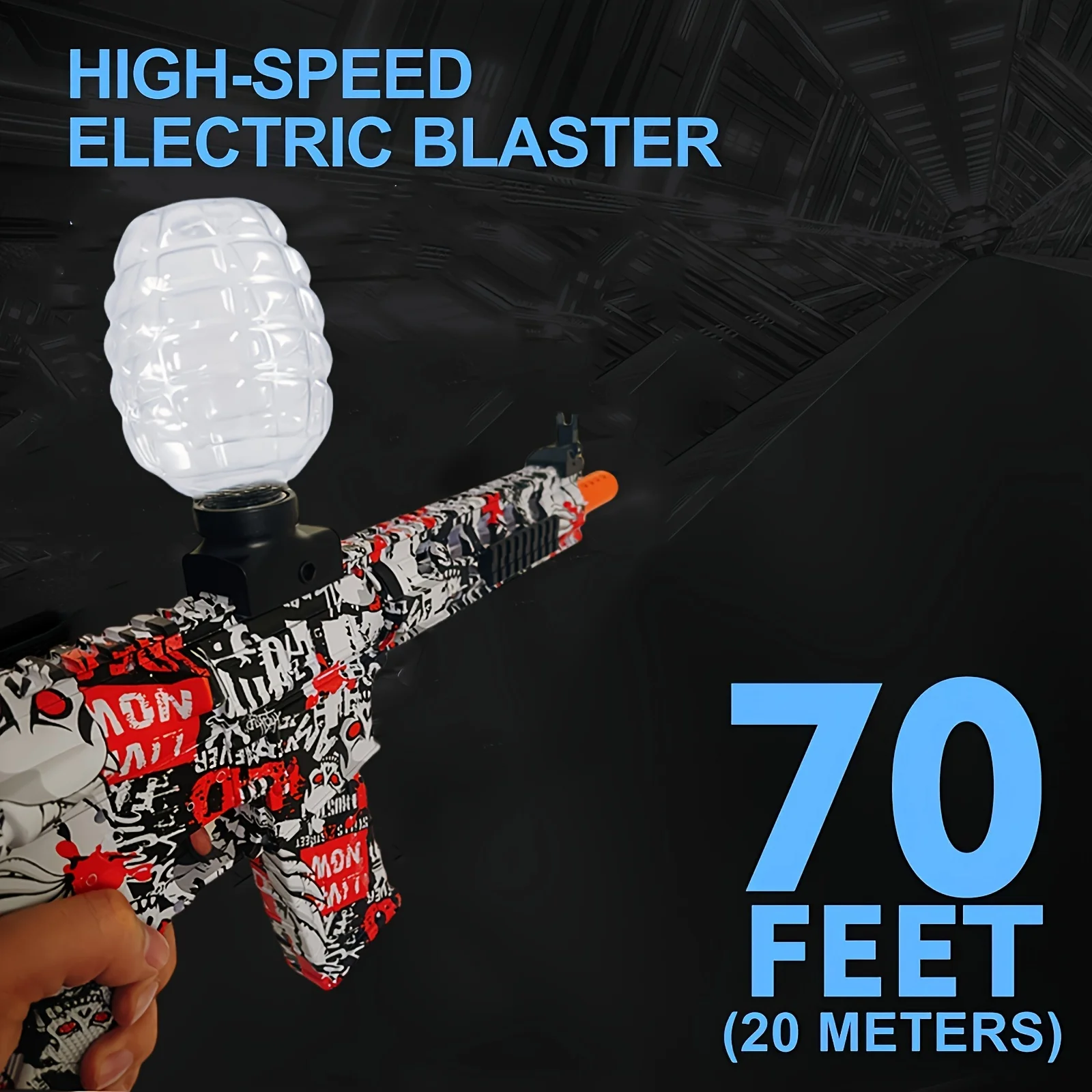 Electric Ball Blaster, Balls High Orbeez Gun Performance Ball Blaster Gun Cool Toy Gun, Rechargeable Splatter Ball Toys For  Halloween and Christmas  Gift