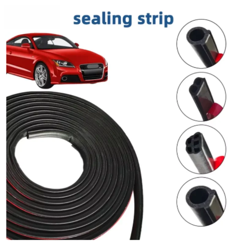 5/10/20m Car Door Seal Strip Auto Rubber Seal D B Type Noise Insulation Anti-Dust Soundproof Sealing Strips Interior Accessories