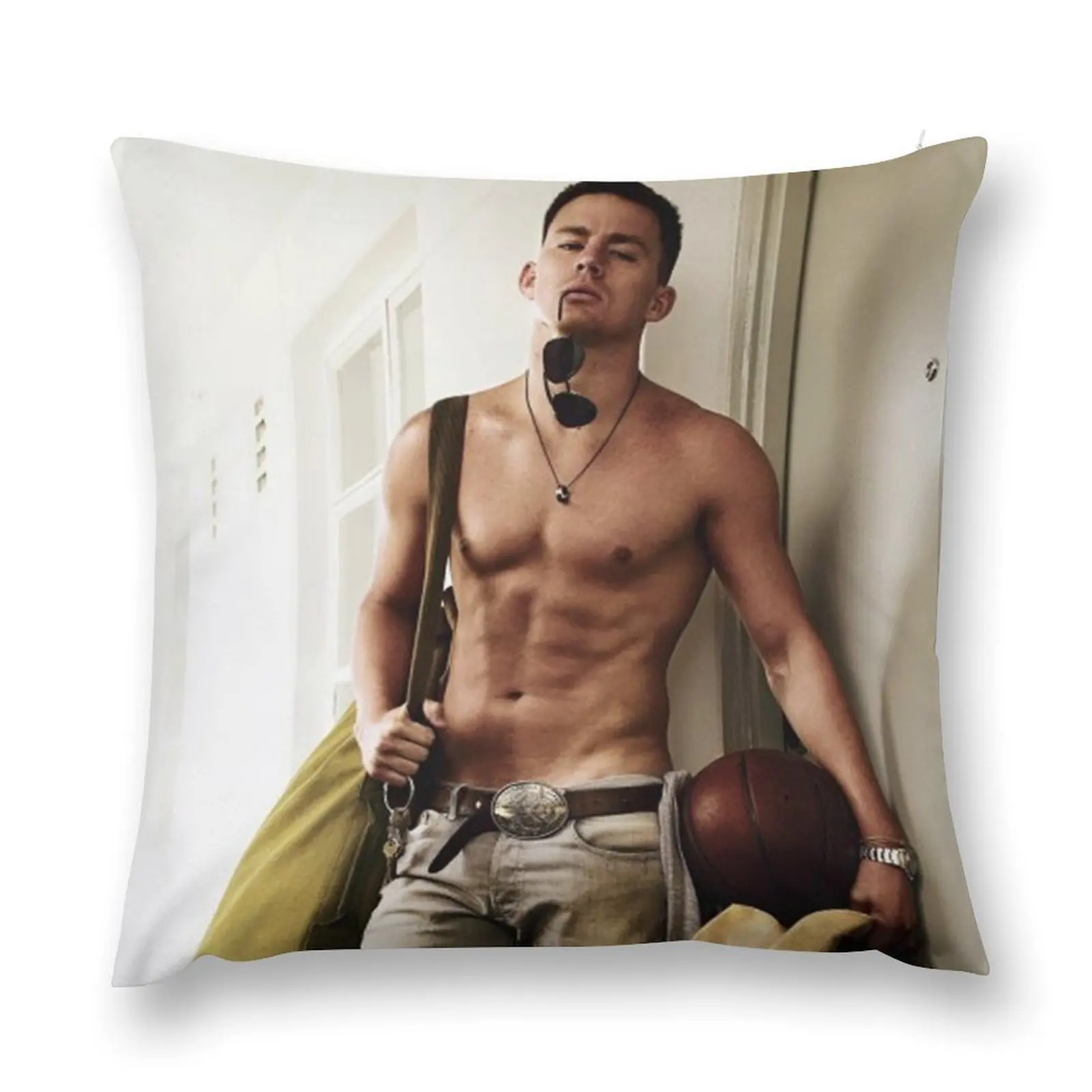 

Channing Tatum Shirtless Throw Pillow Pillow Decor Pillow Case Christmas luxury decor