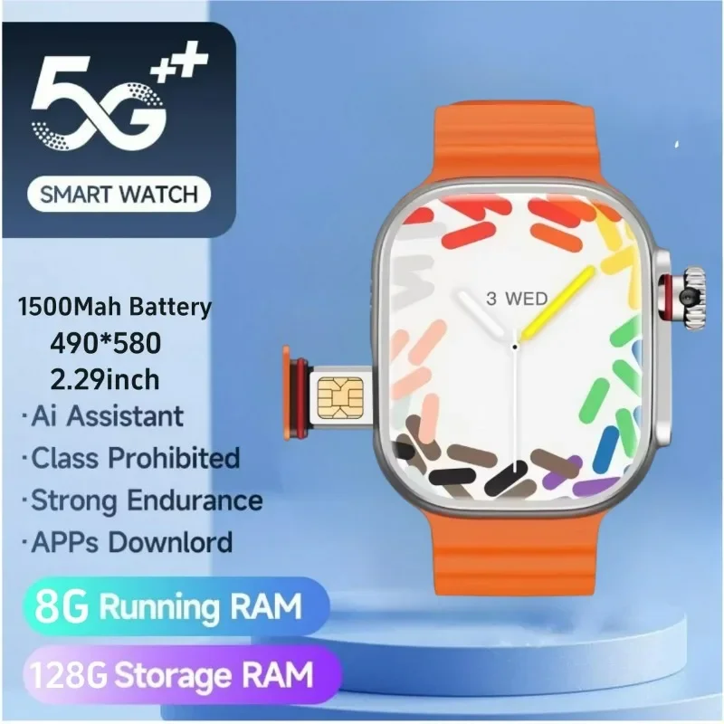 Ai3 Smartwatch: 2,2" 448*528 AMOLED, 4G SIM, 256GB, monitoreo de salud y cámara giratoria