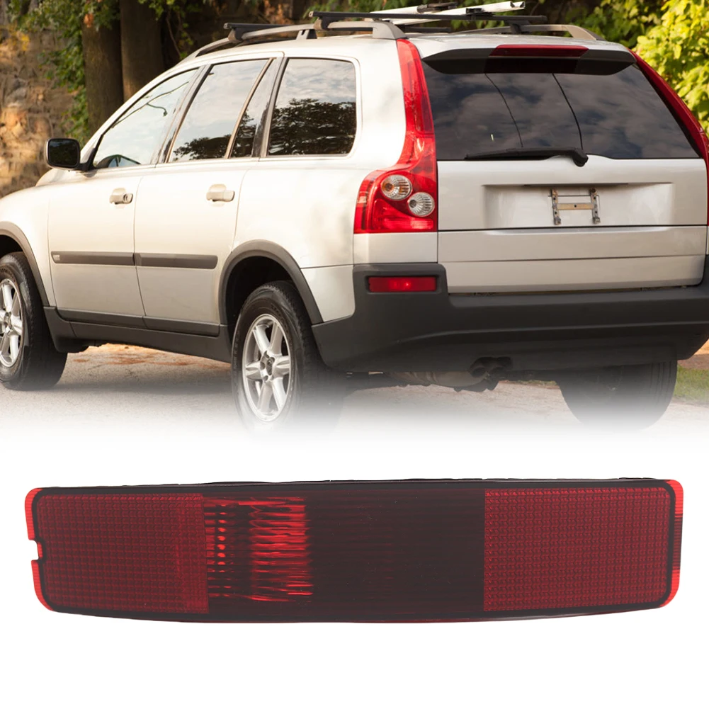 Lampu Rem Reflektor Belakang Bumper Merah Lampu Kabut Tengah Reflektor Mundur Lampu Rem Reflektor Bumper Belakang untuk Volvo XC90 2003-2006