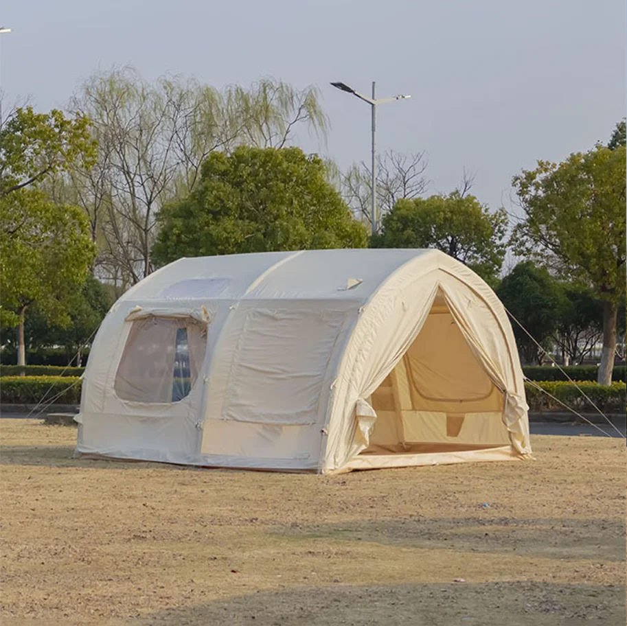 Carpa Familiar Inflable Anti-Mosquitos de Tela Oxford, Forma de Velero, para las Cuatro Estaciones, Carpa de Camping Inflable