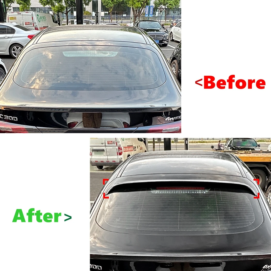 Rear Spoiler For Mercedes Benz GLC Coupe C254 2023 2024+ AMG Car Rear Roof Spoiler Lip Trim