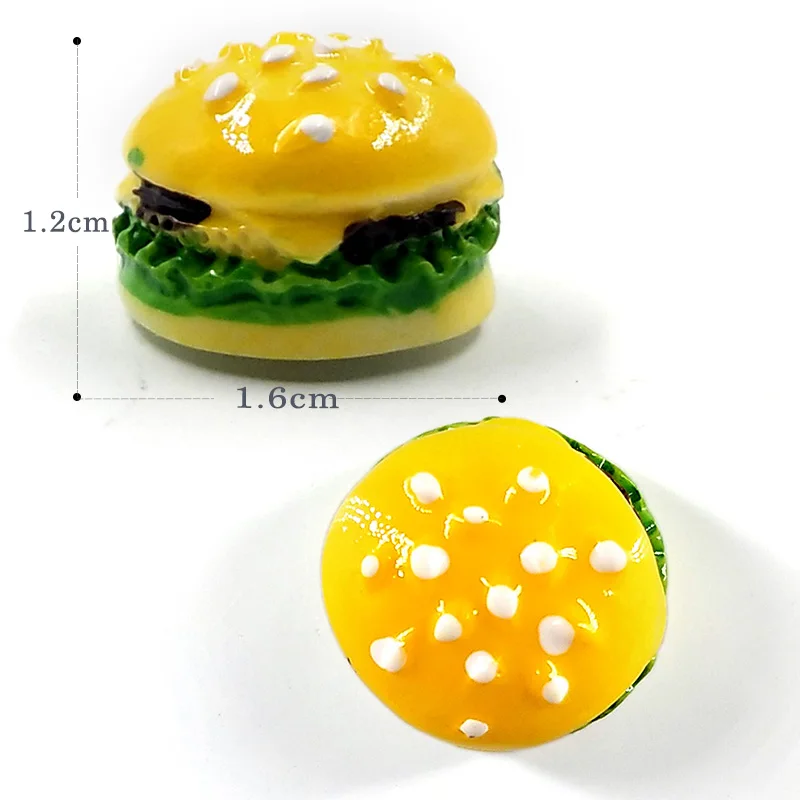 

10pcs Hamburg Fridge Magnet Food Cartoon Resin Refrigerator Sticker Home Decor Whitebord House Decoration Kitchen Accessories