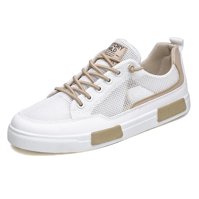 

Новая мужская обувь, однотонная белая противоскользящая повседневная спортивная обувь на плоской подошве, летние дышащие повседневные кроссовки, мужские лоферы большого размера