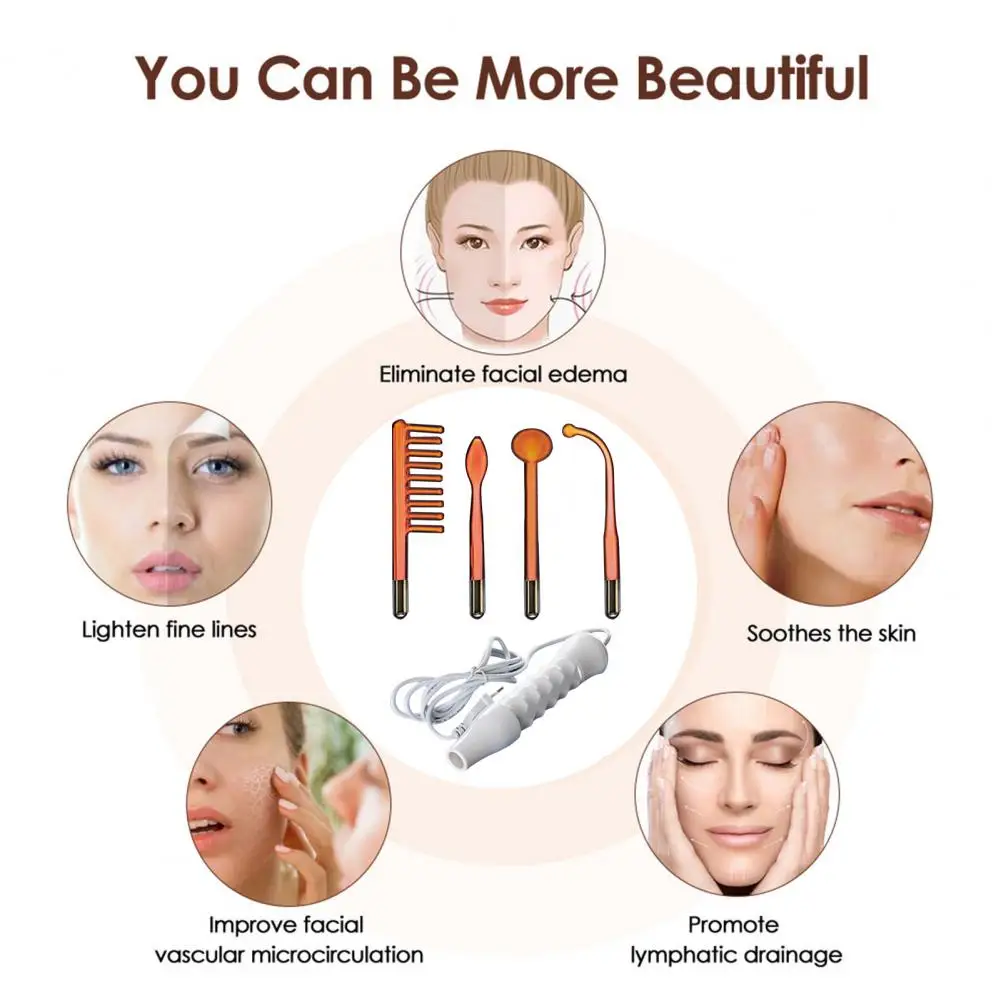 High Face Zauberstab Gesicht High Machine tragbare High Electro therapie Zauberstab mit 4 Röhren für sichere Anti-Aging-Gesichts pflege Handheld für zu Hause