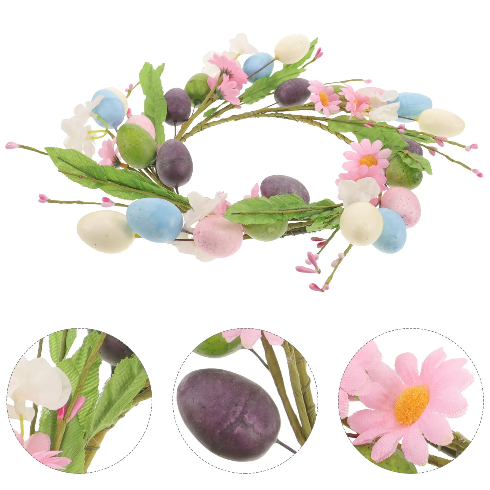 إكليل بيضة عيد الفصح، ديكور الباب الأمامي الربيعي، إكليل معلق على الحائط، إكليل صناعي، باب مدفأة، ديكور للحفلات