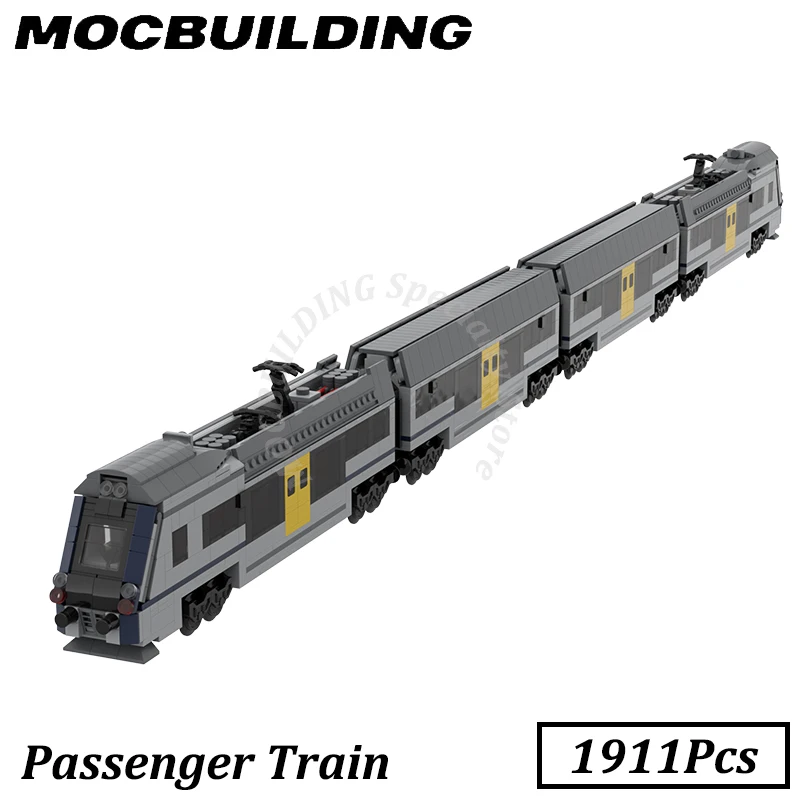 

Passenger Train Model Railway Accessories Display MOC Building Blocks Brick Toys Construction Gift Christmas Present