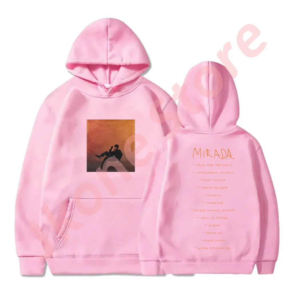 Ivan Cornejo Album Cover Hoodies, Mirada Tour Merch Hooded, Hommes et Femmes, Mode Décontractée, Manches sulf, PVD, 2024