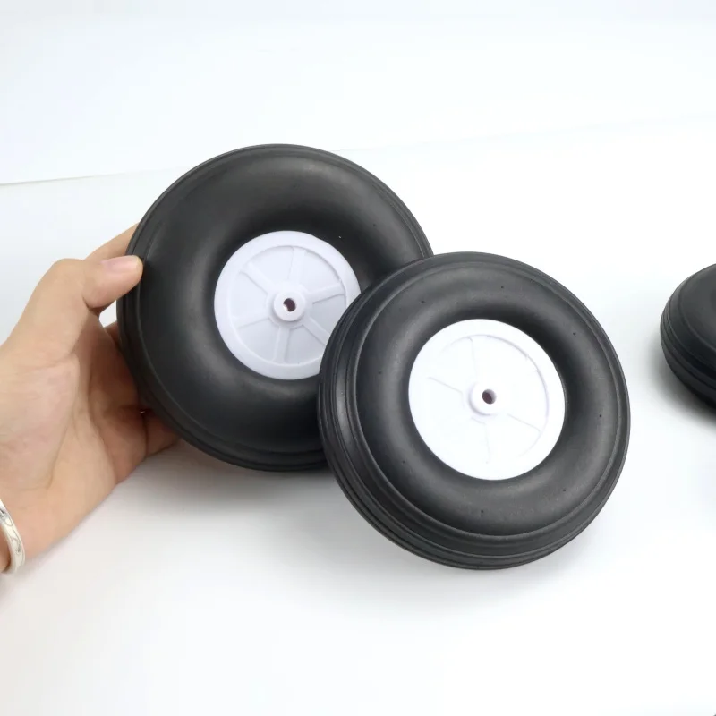 Modèle d'avion RC à aile fixe, véritable pneu d'avion, roue en caoutchouc PU, train d'atterrissage, diamètre de la roue 2.25/2.5/2.75/3.0/3.5/4/4.5/5 pouces