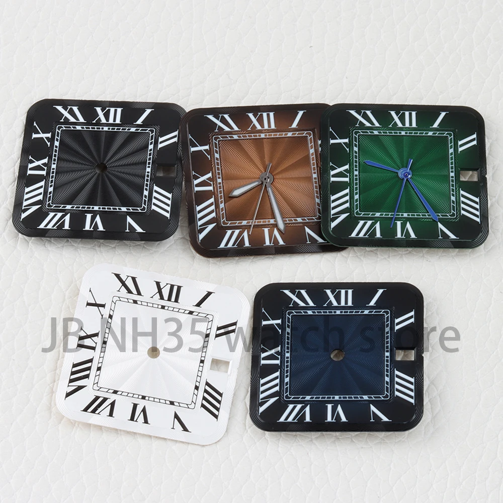 27mm NH35 Dial Square Roman Numerals Watch Dial for Santos Case Mod NH35 NH36 NH38 Movement Accessories Watch Repair Parts