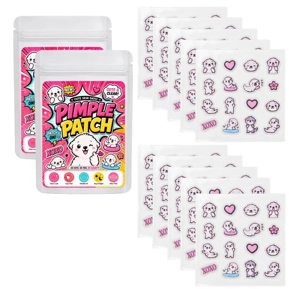 80/160/320 Pcs Cute Cartoon Otter PE Pimple Patches, Ultra-Thin Face Stickers for Day and Night