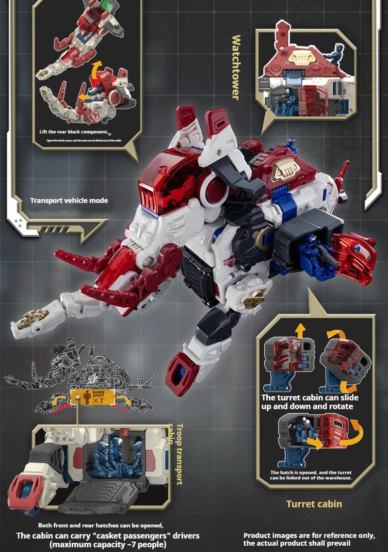 52TOYS Beastbox Safe Zone Series Mammoth 2.0 Modelo de Mecha Transformável e Montável, Figura de Ação Colecionável para Colecionadores e Crianças