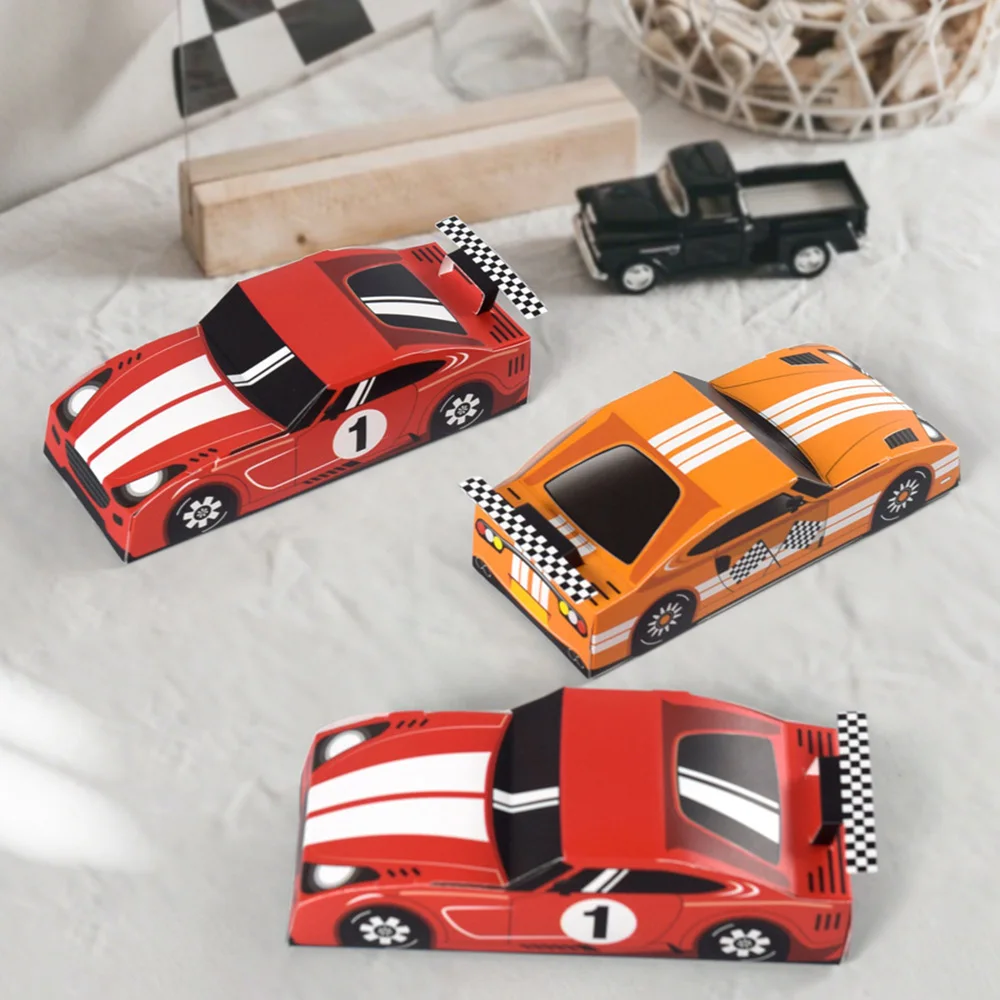 10/20/30 Stück Geschenkboxen mit Rennwagen-Motiv für Jungen, Kindergeburtstag, Gastgeschenke, Süßigkeiten- und Keksverpackungen, Dekoration, Babyparty-Zubehör – Detail 8