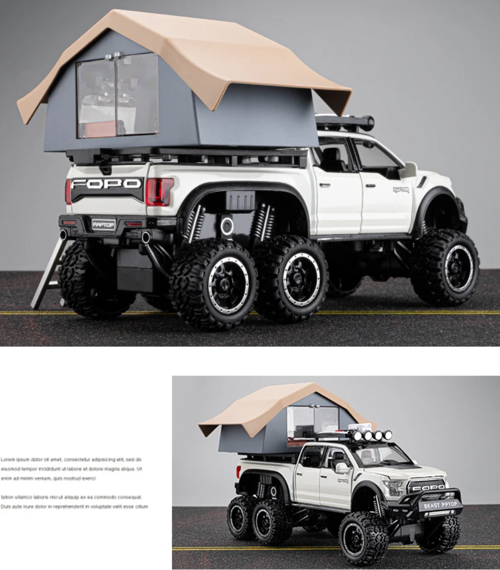 

Alloy Cars Models Toys 1/24 Scale 6 Doors Opened Camping RV Diecast Model Light Sound Vehicle for Boys Birthday Gift B390