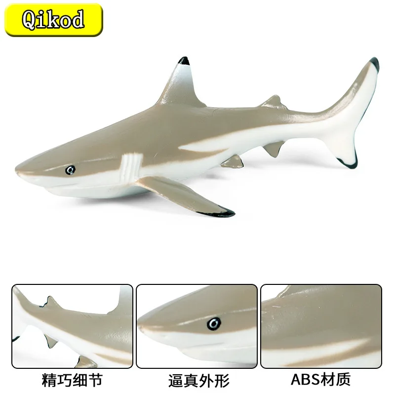 

Children's Simulation Solid Static Marine Animal Shark Great White Shark Blacktip Shark Plastic Model Ornaments Hand-made Toys