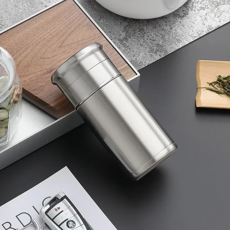 High Configuration Tea Separation Cup Thermos Cup Men\'s 316 Stainless Steel Water Cup Portable Tea Cup Travel Tea Cup