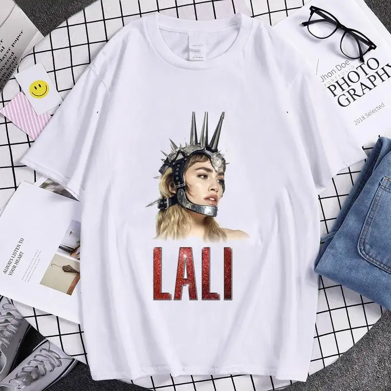 

Celebrity Ana Mena T Shirt Short Lali Summer Pullover Tee Shirt Harajuku Print Singer Women Men Y2k Kawaii Clothes Tops sx-4xl