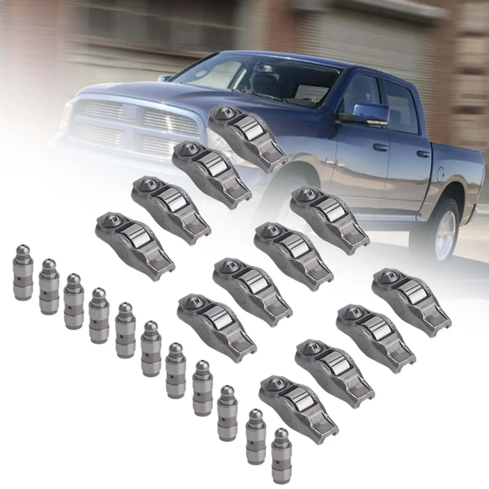 

12x Rocker Arm and Lifter Kit High Performance 5184332AA 5184296AH Auto Accessories Iron Easy Installation Replace