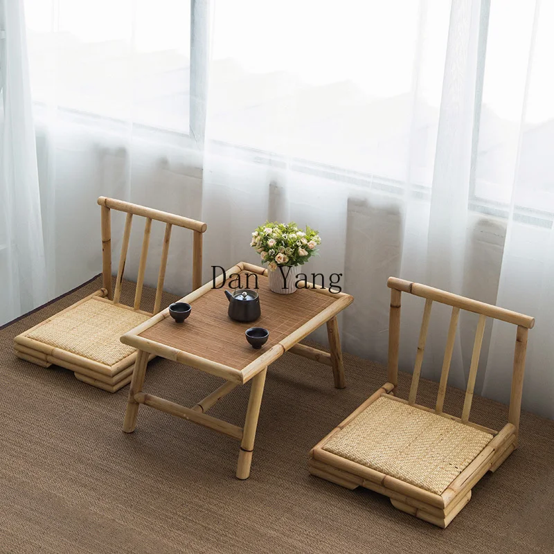 YJ tatami coffee table bay window small table household balcony table and chair combination zen tea simple low kang