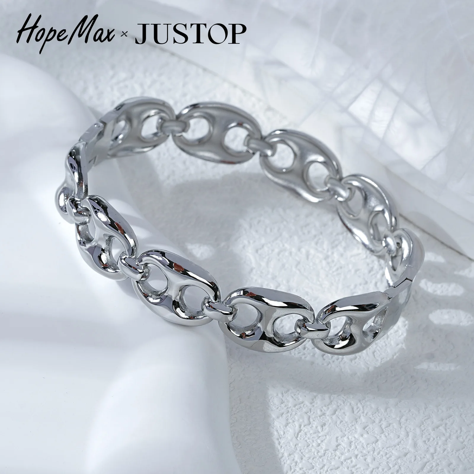 Fashion Stainless Steel Pig Nose Bracelet High-end Handmade Polished Bracelet Bangles Gifts