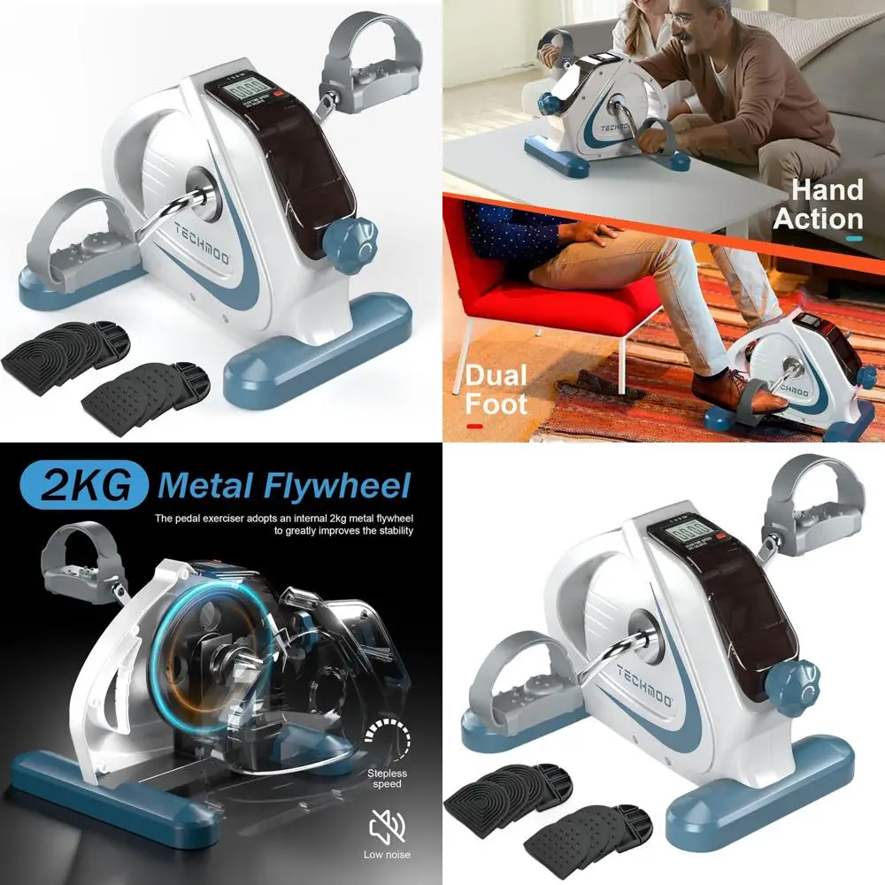 

Портативный мини-велотренажер для дома с маховиком 5 фунтов для тренировок ног и рук у стола