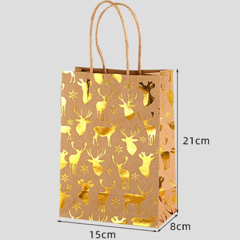 Christmas Snowflake Handbag Paper Bags For Jewelry 48pcs/lot Jewelry Gift Bags Wedding Party Candy Jewelry Sets Packaging Bags
