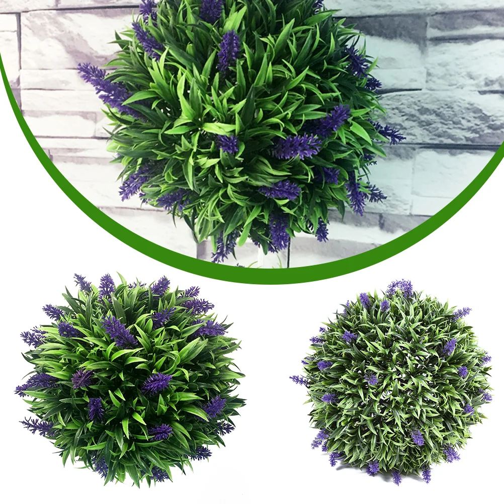 30 Cm Outdoor Lavender Ball Flowers Outdoor Lavender Round Decorative Topiary Plants