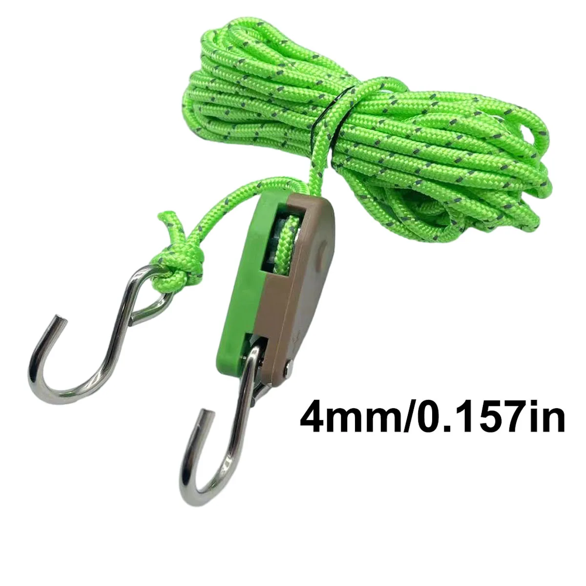 6pcs 4mm Camping Awning Wind Rope Tent Hook tension Rope Fastener Fixed Buckle Pulley Tensioner Ratchet Hangers