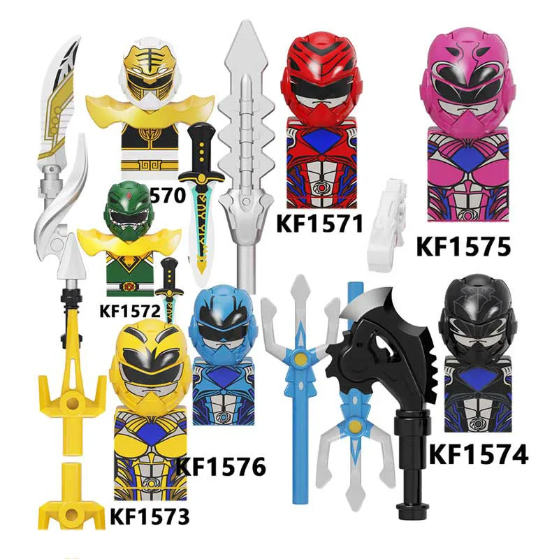 KF6144 Anime Mattoni Bambole Azione Red Warrior Mighty Morphin Mattoni Mini Building Blocks Figure Giocattoli per I Bambini