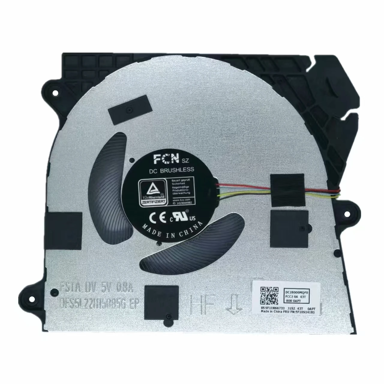 

New Laptop CPU Cooling Fan for Lenovo V15 G5 IRL - Type 83GW Series 5F10S14181 5F10S14180 DFS5L22H15B85G FSTA DC5V Fan
