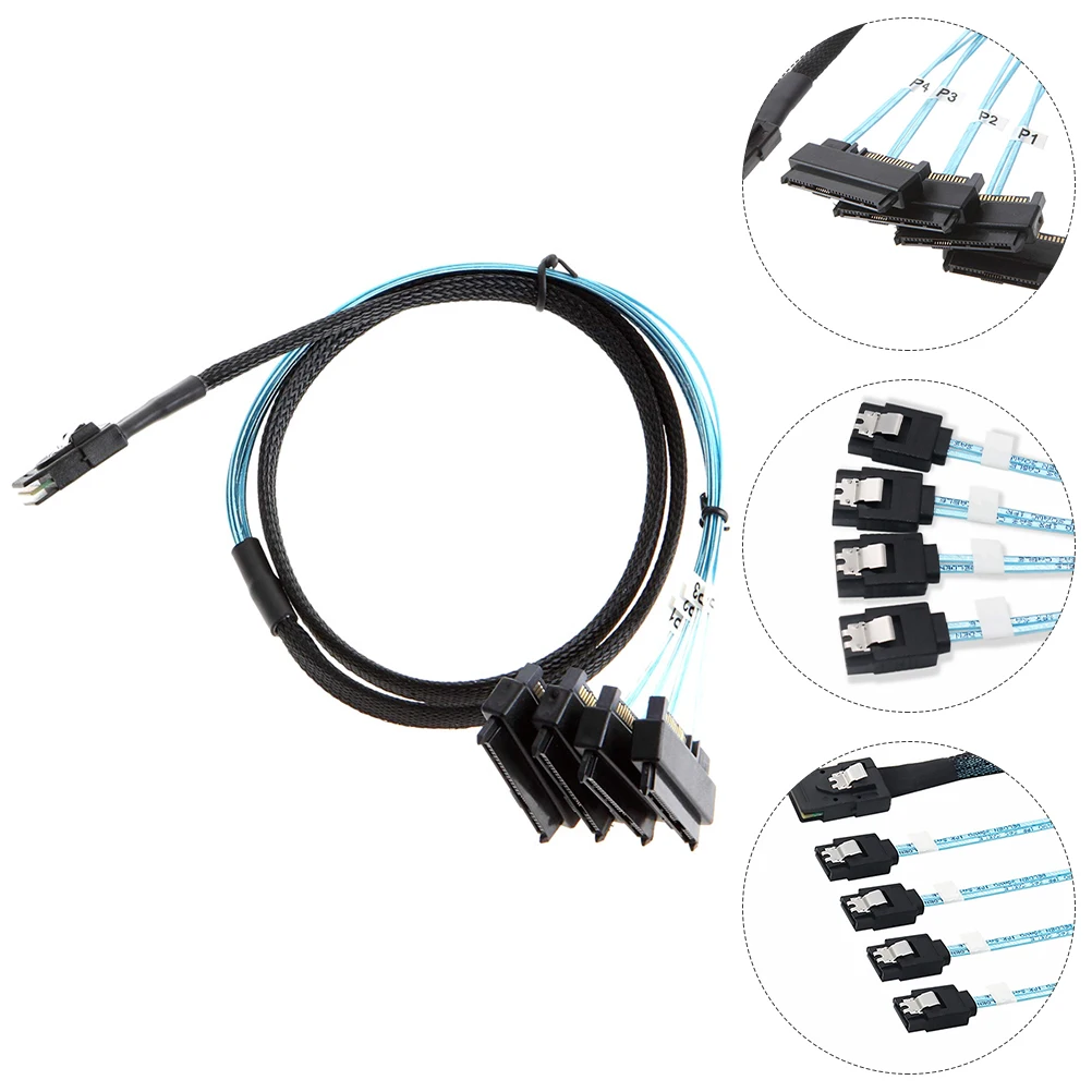 

Mini 4 Data Cable SFF 8087 SSD Hard Drive Copper Transmission Ribbon Cable Computer Hardware Accessory