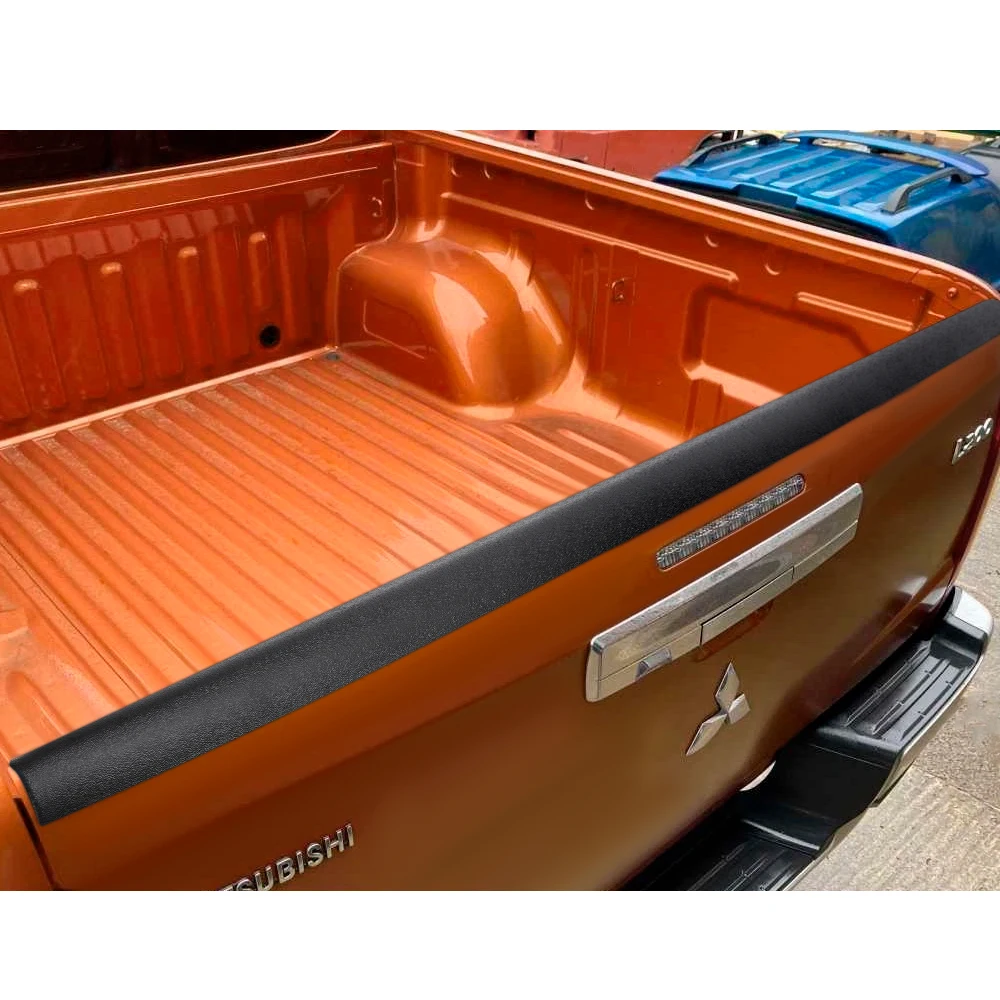 Rail Guard Cap Protector Tail Gate Trim for Mitsubishi L200 Triton MR 2019 2020 2021 2022 2023 1PCS Matte Black Tailgate Cover
