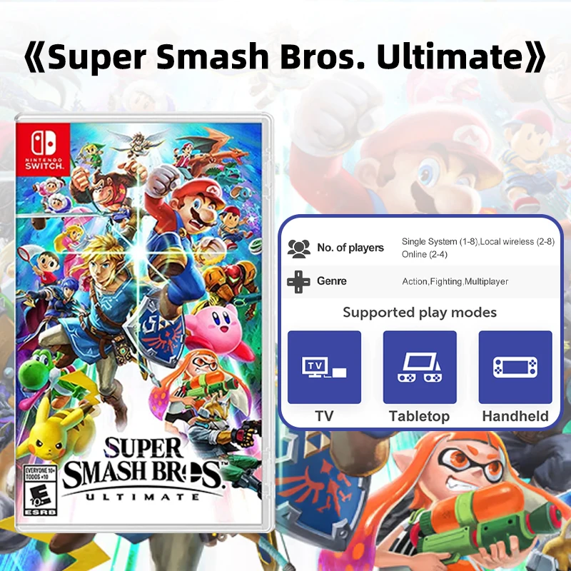 Super Smash Bros. Ultimate Nintendo Switch Game 100% Original Cartridge Physical Card Multi-Language for Switch OLED Lite