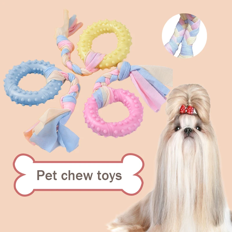 

1Pcs Pet Toys For Small Dogs Rubber Bite Resistant Dog Toy Puppy Teeth Cleaning Chew Training Toys Pet Supplies